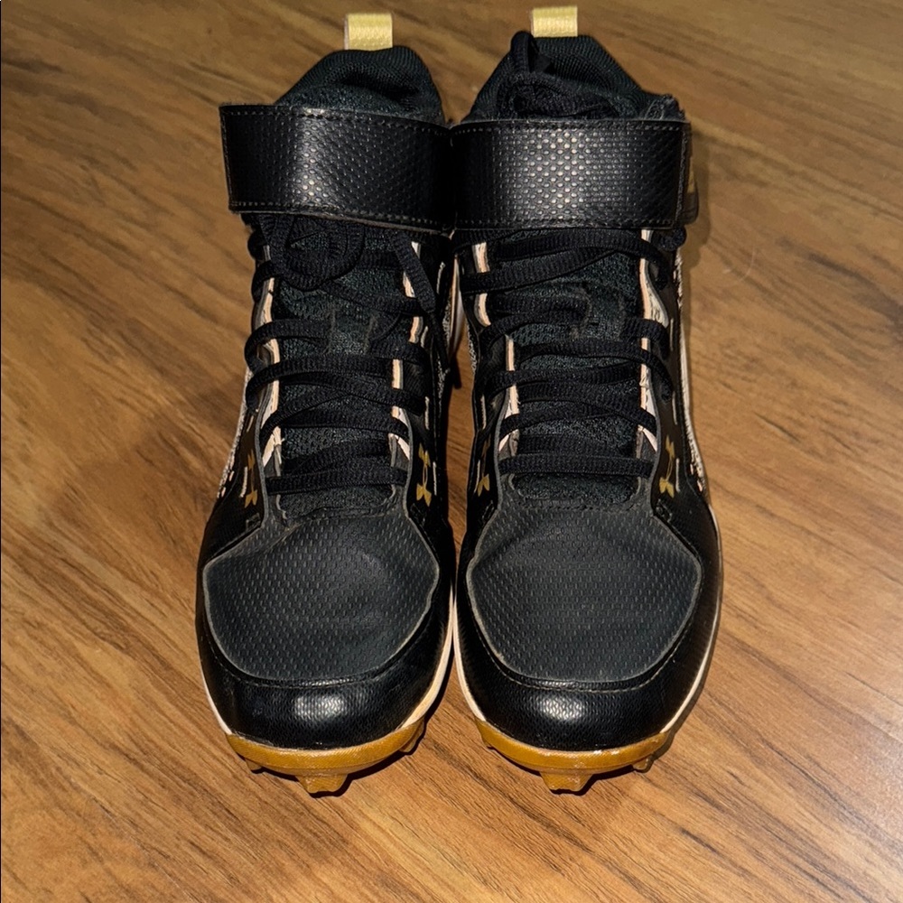 Under Armour Black and Gold Harper 6 Cleats
